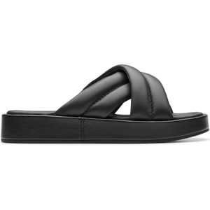 Clarks - Alda Glide - Slippers - Zwart - Leer