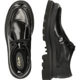 CLARKS - Badell Seam - Veterschoen - Zwart - Leer