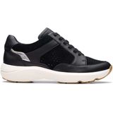 Clarks - Tivoli Walk - Dames Sneaker - Zwart - Mesh - Comfortabel