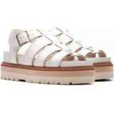 Clarks - Orianna Twist - Dames Sandaal - Wit - Leer - Gewatteerd Voetbed