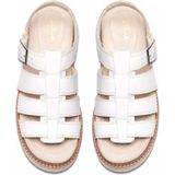 Clarks - Orianna Twist - Dames Sandaal - Wit - Leer - Gewatteerd Voetbed