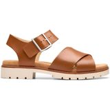 Clarks - Orinoco Cross - Dames Sandaal - Bruin - Leer