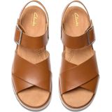 Clarks - Orinoco Cross - Dames Sandaal - Bruin - Leer