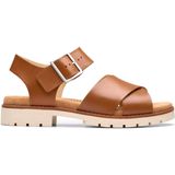 Clarks - Orinoco Cross - Dames Sandaal - Bruin - Leer