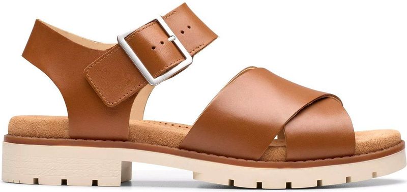 Clarks - Orinoco Cross - Dames Sandaal - Bruin - Leer