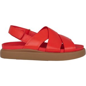Clarks - Aristella Sun - Dames Sandaal - Rood - Leer