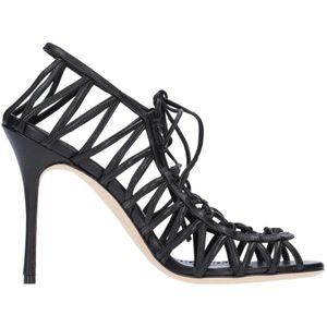 Manolo Blahnik - Hamza Sandalen - Zwart - Kalfsleer