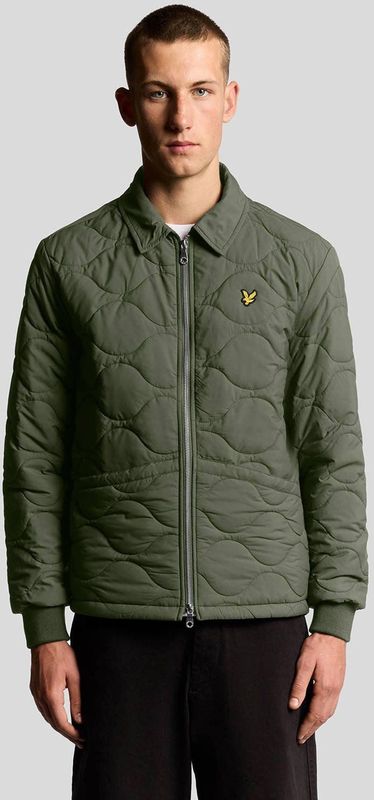 Lyle & Scott Waterafstotend Ripstop Gewatteerd Jack - Groen