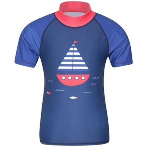 Mountain Warehouse Rash Guard met korte mouwen voor kinderen en kinderen (Kobaltblauw)
