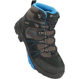 Mountain Warehouse Edinburgh Waterdichte Suède Wandelschoenen voor Kinderen/Kinderen (33 EU) (Blauw/bruin/zwart)