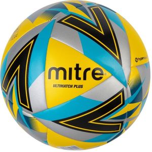 Mitre Ultimatch Max Voetbal (3) (Geel/zwart/blauw)