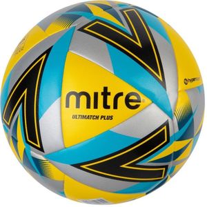 Mitre Ultimatch Max Voetbal (5) (Geel/zwart/blauw)