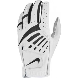 Nike Dura Feel IX Leder 2020 Linkerhand Golfhandschoen (S) (Wit/zwart)