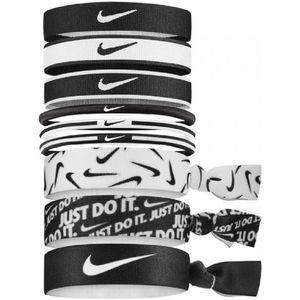 Nike Unisex haarband voor volwassenen (set van 9)  (Zwart/Wit)