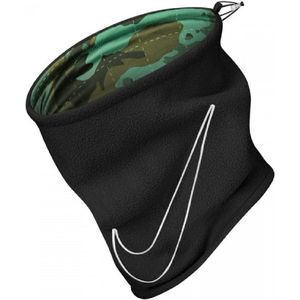 Nike Unisex Dri-FIT nekwarmer voor volwassenen 2.0 omkeerbaar  (Zwart/Ruw Groen)