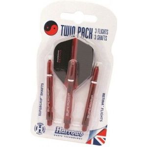 Harrows Dart Flights Set (Set van 6)  (Rood)