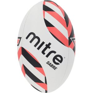 Mitre Sabre Rugby Bal (3) (Wit/zwart/oranje)