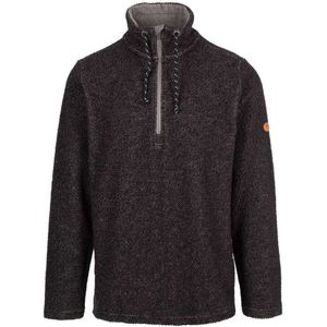 Trespass - Hippe Sweater - Katoenmix - Zwart - Halve Rits