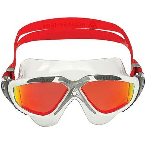 Aquasphere Unisex-zwembril Vista gespiegeld voor volwassenen  (Wit/Zilver/Rood)