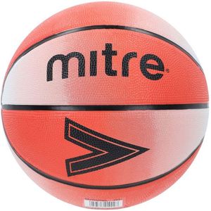 Mitre Gewikkeld Nylon Basketbal (7) (Oranje/zwart)