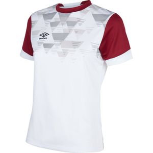 Umbro Kinder/Kindertrui (146-152) (Wit/Nieuw Claret)