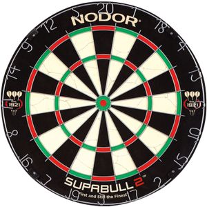 Nodor Dartbord Supabull II  (Zwart/Geel/Rood)