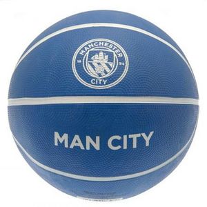 Manchester City FC Crest Basketbal (7) (Blauw/Wit)