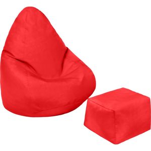 Zitzak - Hoge Rug Kinder Zitzakken - kinderzetel - Zitzak Kind Speelkamer - Duurzaam Gaming Zitzak Stoel met voetenbankje - Binnen & Buiten Bean bag Lounge