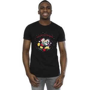 Disney Heren Mickey Mouse Mickey Minnie Kerstmis T-Shirt