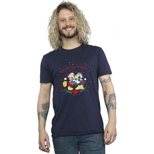 Disney Heren Mickey Mouse Mickey Minnie Kerstmis T-Shirt