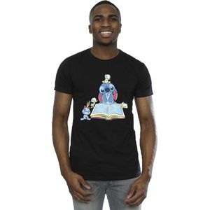 Disney Heren Lilo Stitch Lezen Boek T-Shirt