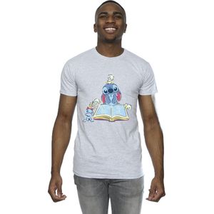 Disney Heren Lilo Stitch Lezen Boek T-Shirt