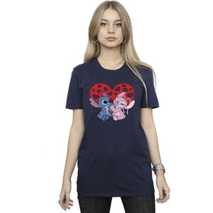 Li-cense Disney dames lilo & stitch hartjes katoenen vriendje t-shirt