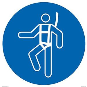 Panneau obligatoire : Wear a safety harness - 600 x 600 mm - S60