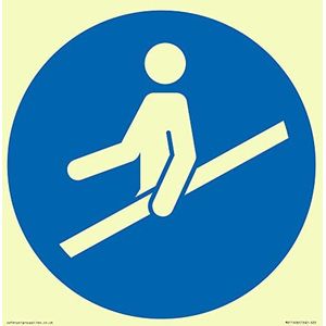 Panneau obligatoire : utilisation de la main courante – 200 x 200 mm – S20