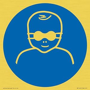 Obligatoire : protéger les yeux des nourrissons avec panneau de protection oculaire opaque – 150 x 150 mm – S15