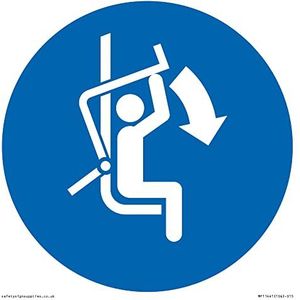 Obligatoire : barre de sécurité ouverte du panneau de levage de chaise – 150 x 150 mm – S15