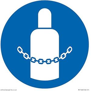 Verplicht paneel: Secure Gas Cilinders - 150 x 150 mm - S15