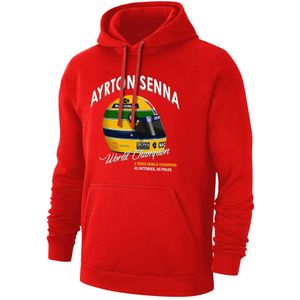 Ayrton Senna Helmet footer with hood, red