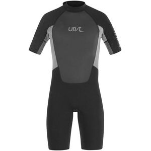 Urban Beach Heren Blacktip Monochrome Wetsuit met korte mouwen (XXL) (Zwart/Grijs)