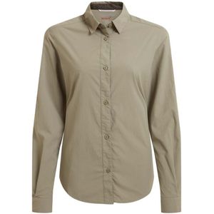 Craghoppers Womens Nosilife Freeda Langarm Bluse Blouse (Dames |beige)