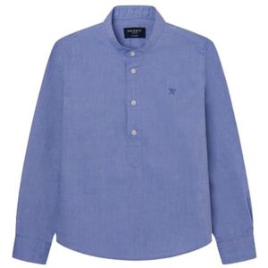 Hackett London Chambray shirt met halve sluiting, blauw (Chambray Blue), 7 jaar, Blauw (Chambray Blue), 7 jaar