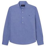 Hackett - HK301743 - Overhemd - Blauw - Chambray - Lange Mouwen - Casual
