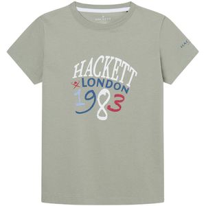 Hackett Londonvoor jongens. HK500922 T-shirt 1983 groen (11Años= 146cm), Casual, Katoen, Korte mouwen, kinderkleding