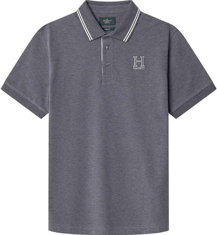 Hackett London - HM563381 Polo - Wit - Katoen - Korte Mouwen