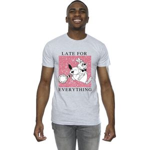 Li-cense Disney heren alice in wonderland wit konijn t-shirt