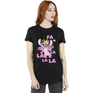 Li-cense Disney dames lilo & stitch angel fa la la katoenen vriendje t-shirt
