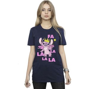 Li-cense Disney dames lilo & stitch angel fa la la katoenen vriendje t-shirt