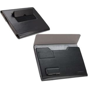 Broonel Zwart lederen foliohoesje - compatibel met LG Gram 16Z90Q-G.AD78B Ultralichte laptop 16-inch