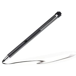 Navitech digitale stylus, oplaadbaar, grijs, met kleine punt, compatibel met ASUS TUF F15-TUF507ZV4-LP121W Gaming Laptop PC 15 inch